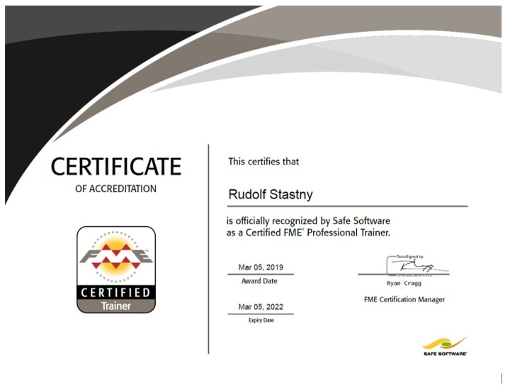 Certifikát profesionálneho školiteľa produktov FME