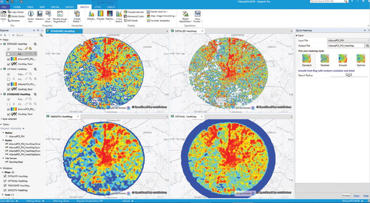 MapInfo Pro v2019 - tvorba hotspot map