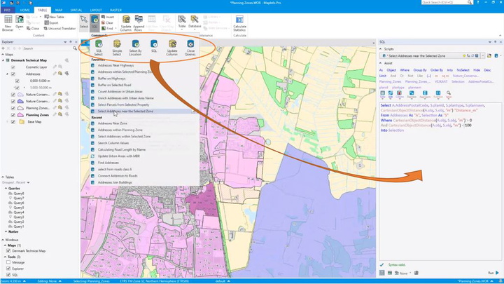 MapInfo Pro v2019 - nové SQL nástroje