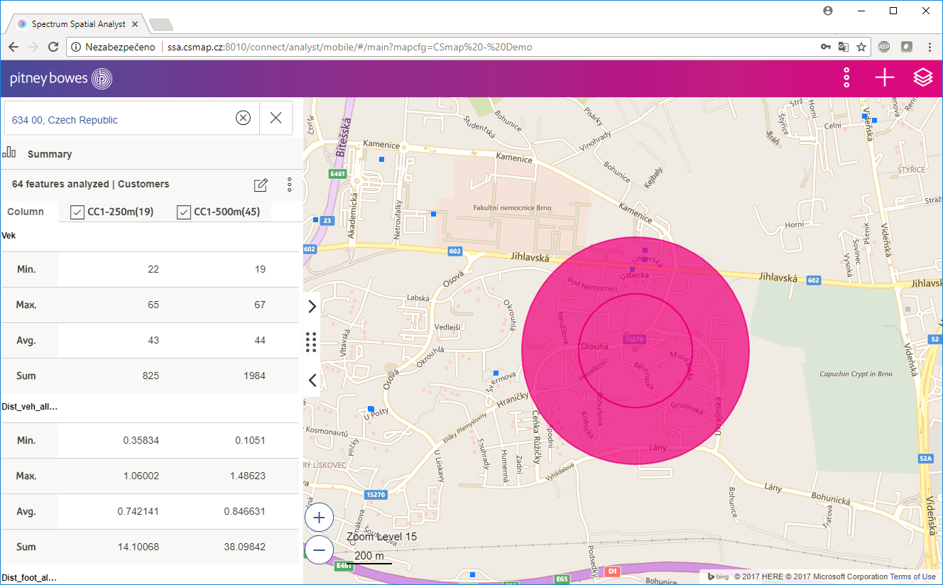 Spectrum Spatial Analyst - práce s daty